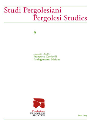 cover image of Studi Pergolesiani / Pergolesi Studies